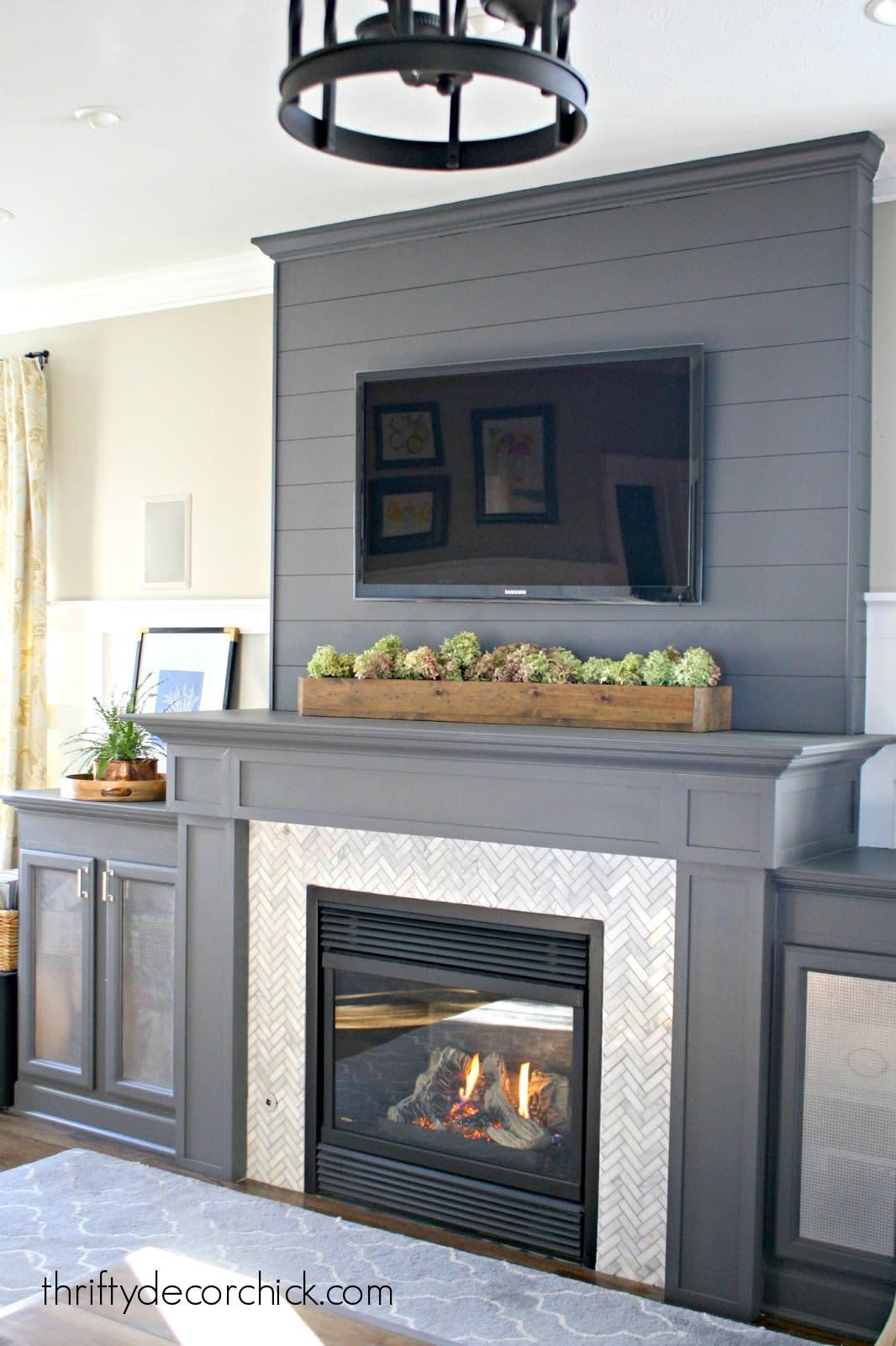 For Blog Only - Sarah of Thrifty Decor Chick - Gray Fireplace