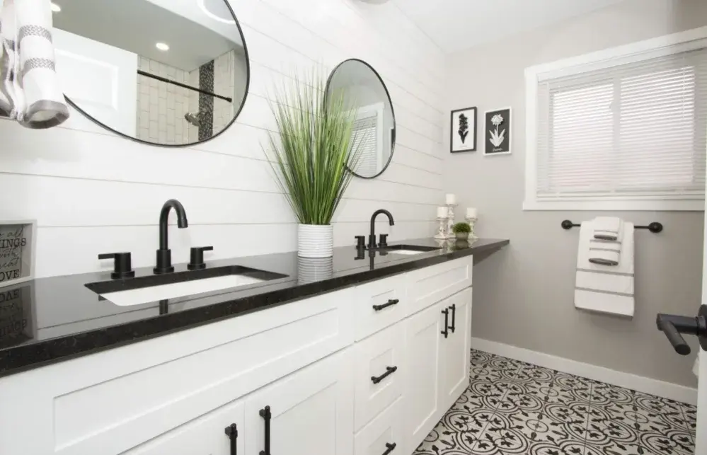 For Blog Only - Lily Ann Cabinets - Shiplap Bathroom