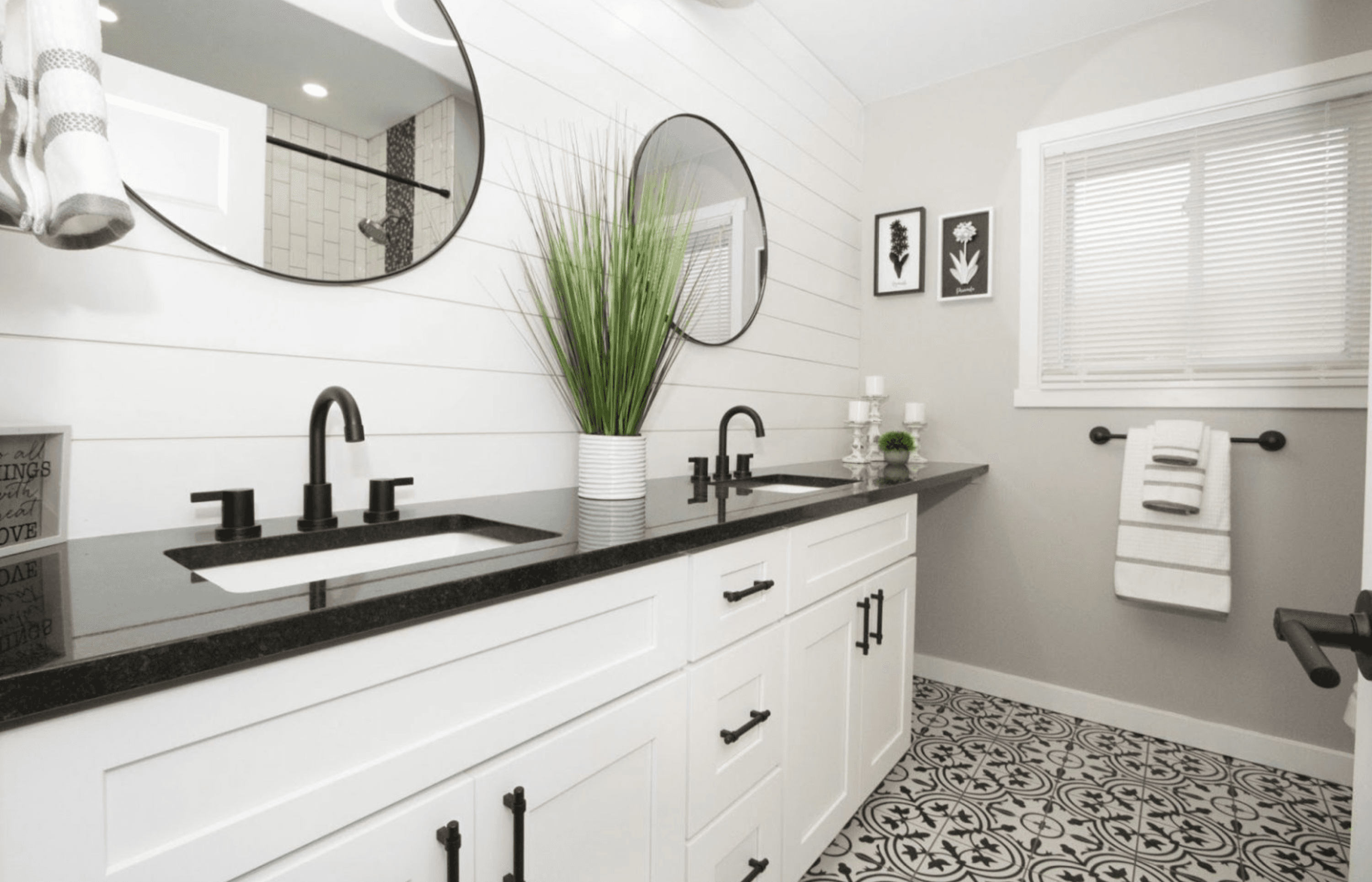 For Blog Only - Lily Ann Cabinets - Shiplap Bathroom