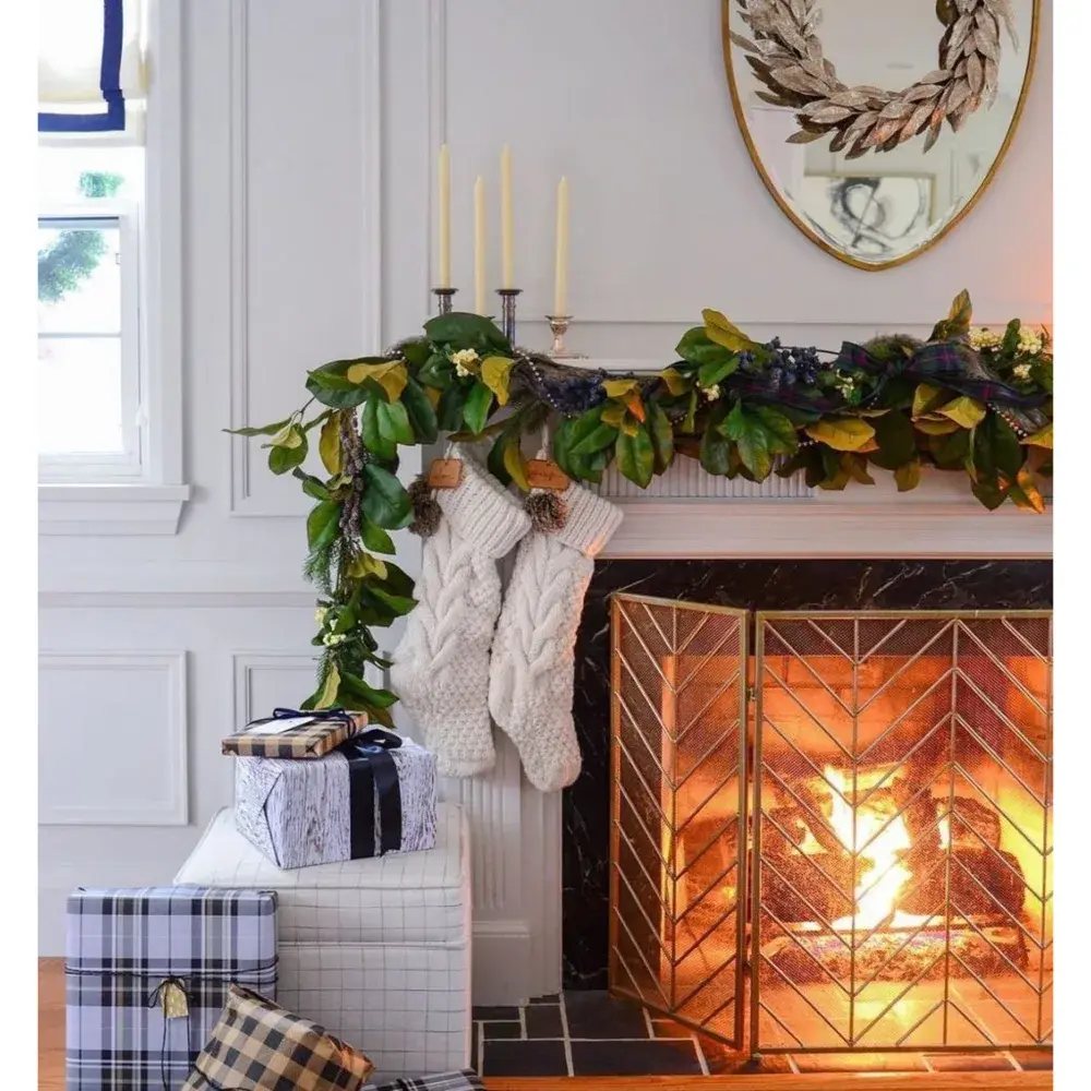 For Blog Only - Jennifer Flores, Rambling Reno - Christmas Decorated Mantle