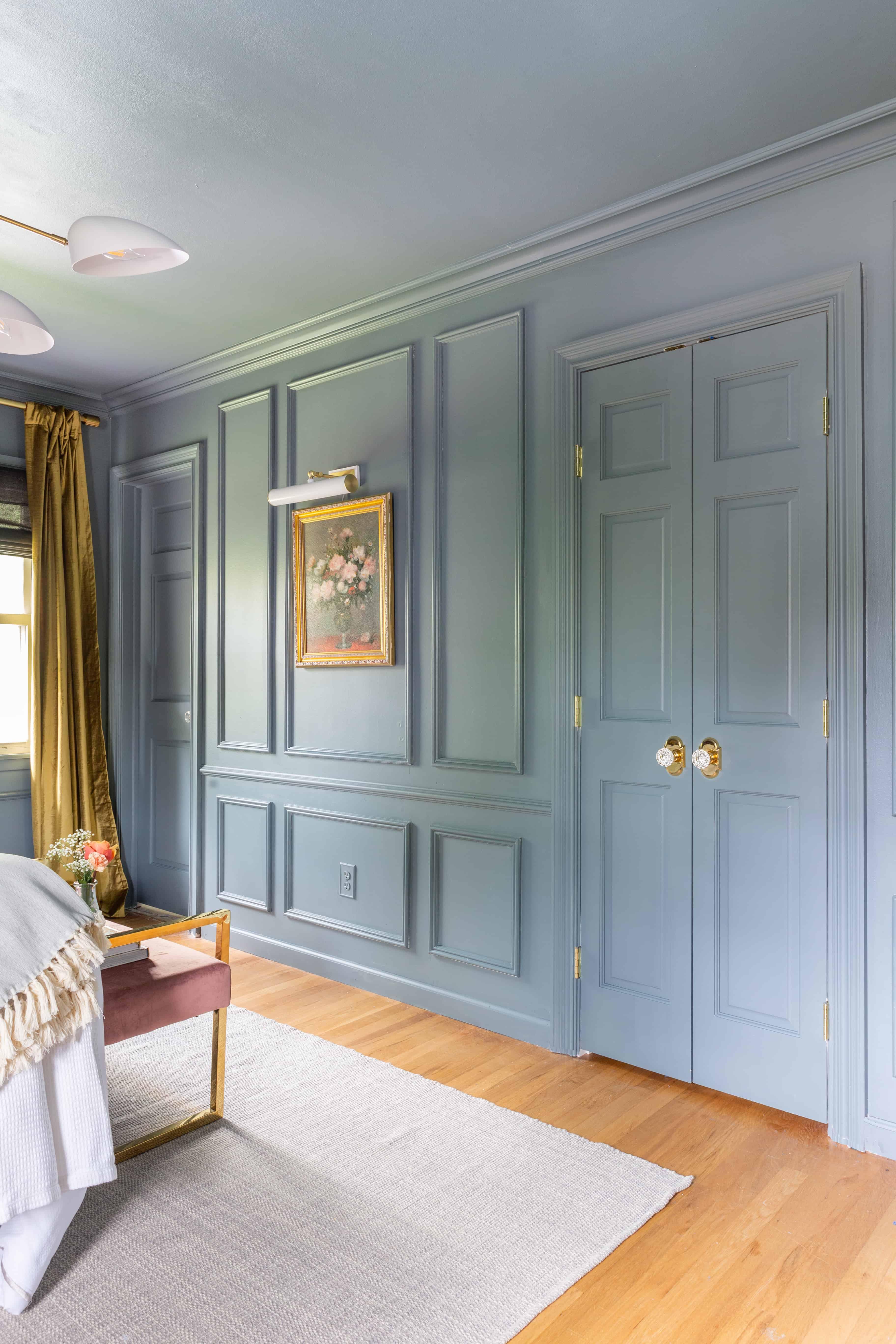 For Blog Only - Alisa Bovino - Blue Panel Bedroom Closeup