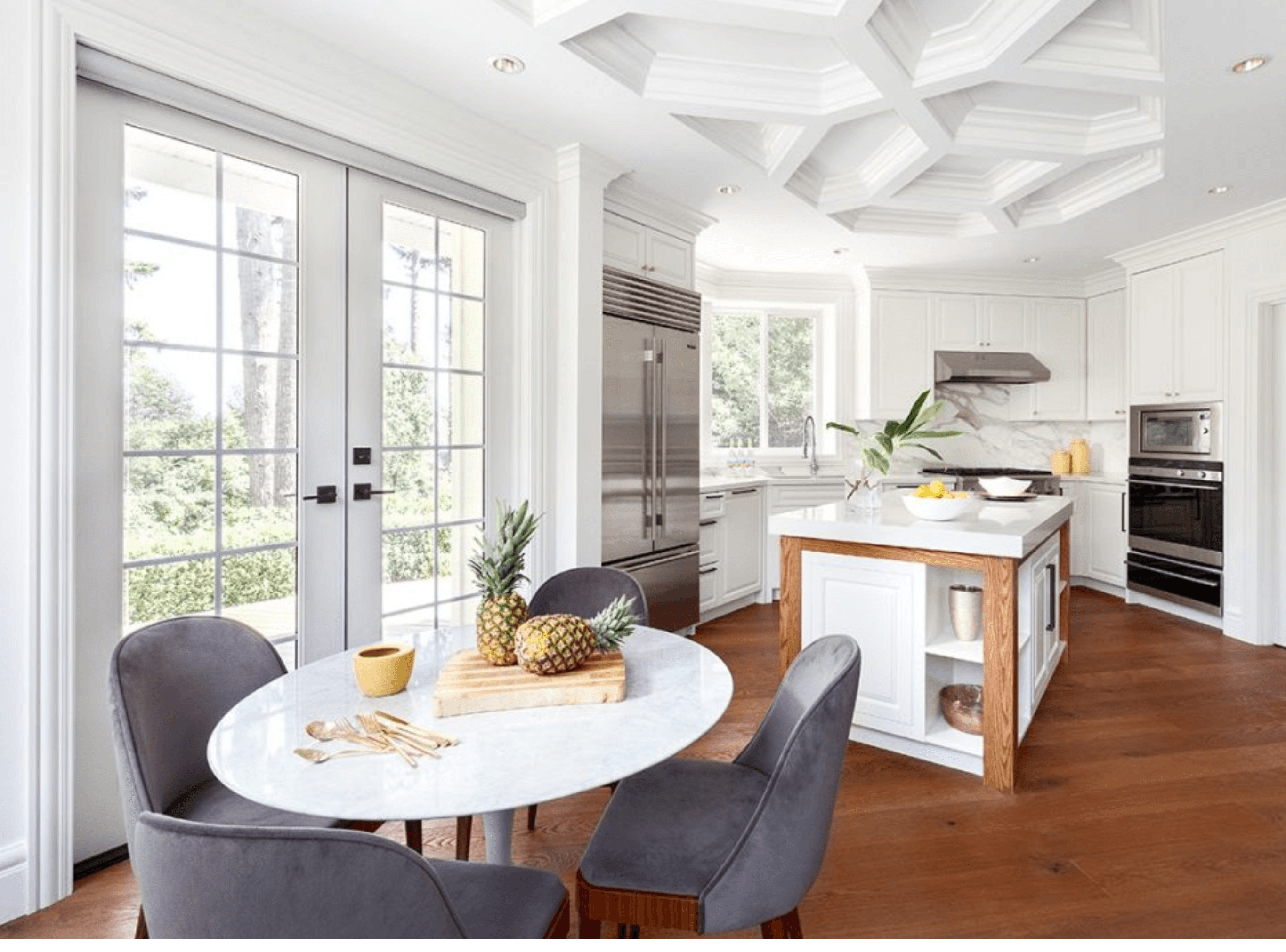 For Blog Only - Karin Bohn, House of Bohn - Honeycomb Coffered Ceiling Kitchen