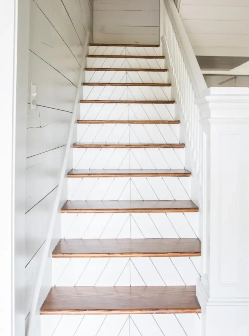 For Blog Only - Chip and Joanna Gaines, HGTV's Fixer Upper - Shiplap Staircase