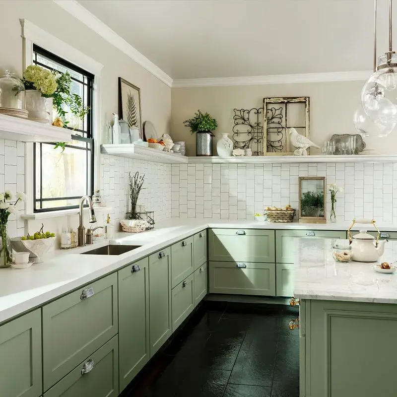 For Blog Only - Green Cabinet Kitchen