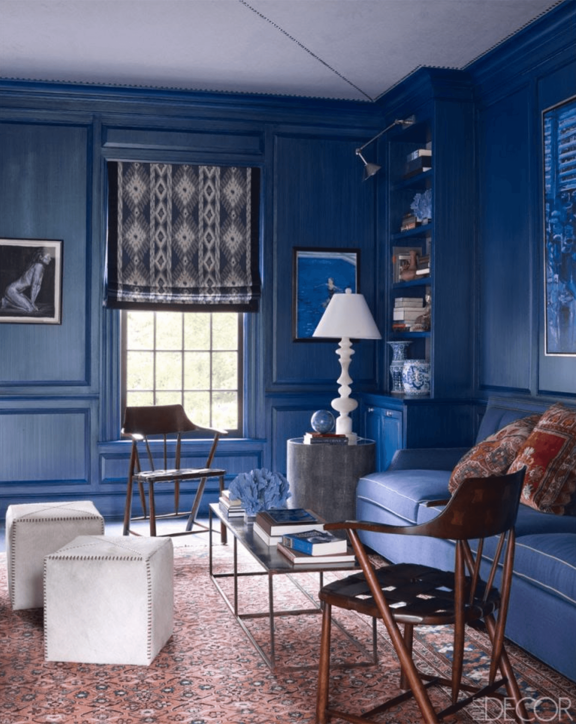 For Blog Only - Thom Filicia - Blue Trim Living Room