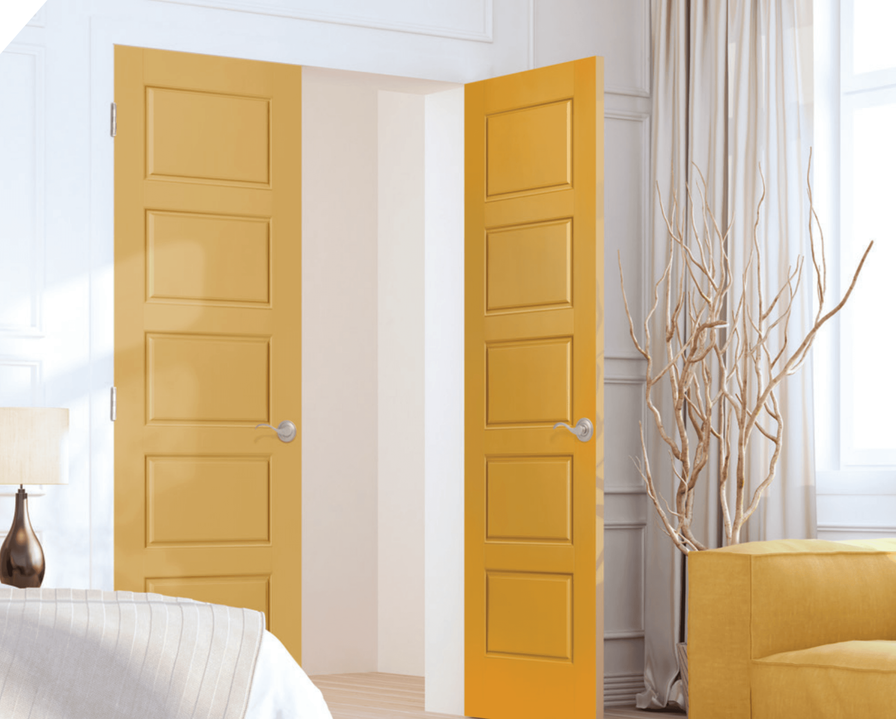 ماسونايت - ريفرسايد - أبواب صفراء مزدوجة