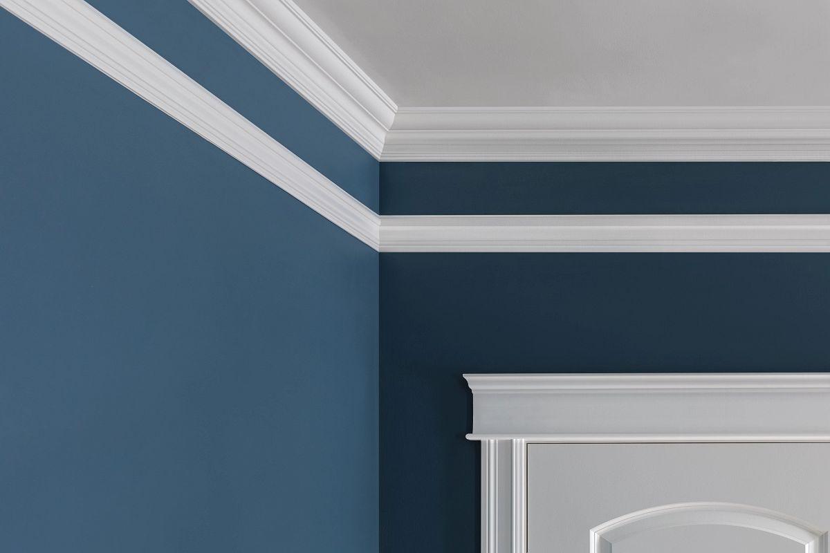 Blue Wall and White Trim