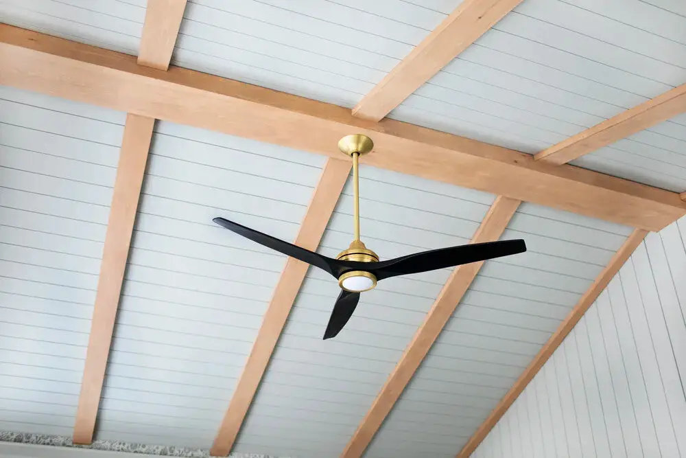 For Blog Only - Modest Marce - Rustic Shiplap Sunroom Ceiling with Wood Beams