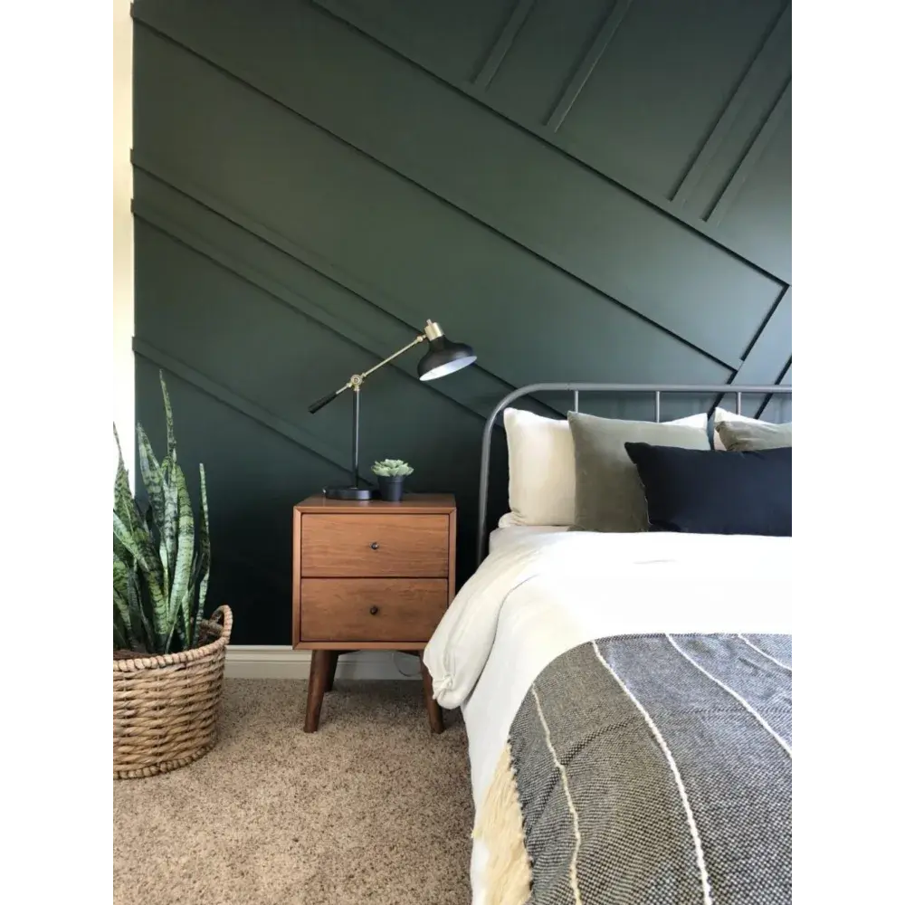 For Blog Only - Angela Rose Home - Green Accent Wall Bedroom