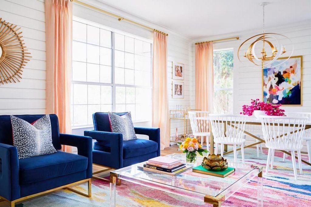 For Blog Only - Colourful Shiplap Living Room