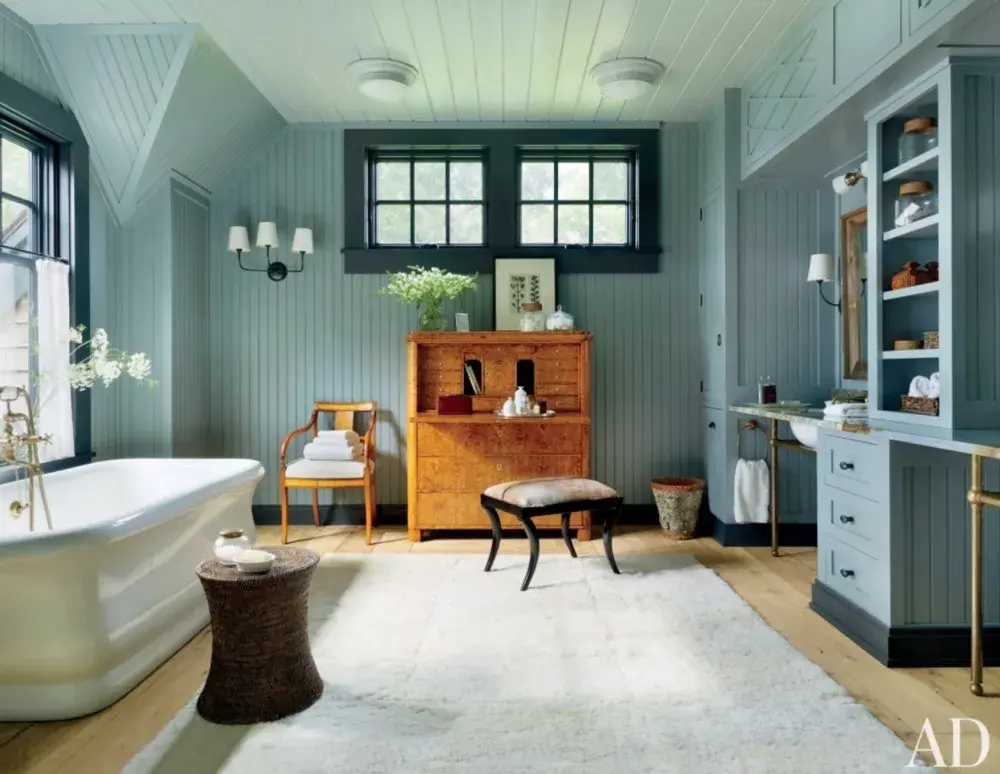 For Blog Only - Thom Filicia - Large Blue Shiplap Bathroom