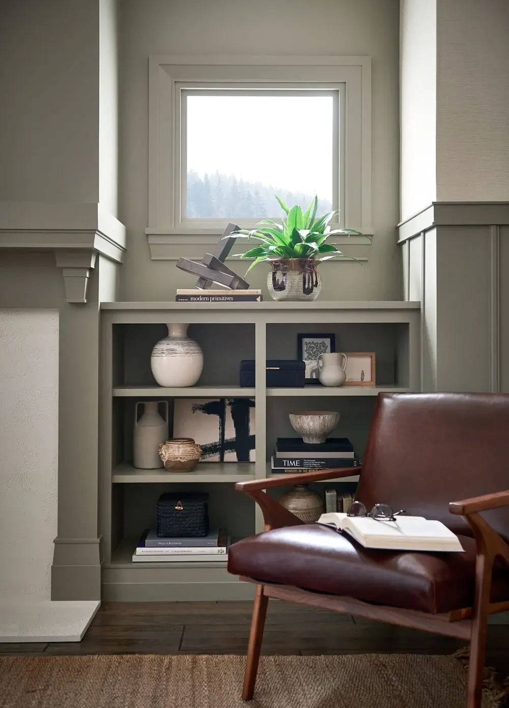 Option M - Contemporary Craftsman - Living Room - Window Shelf - 2021
