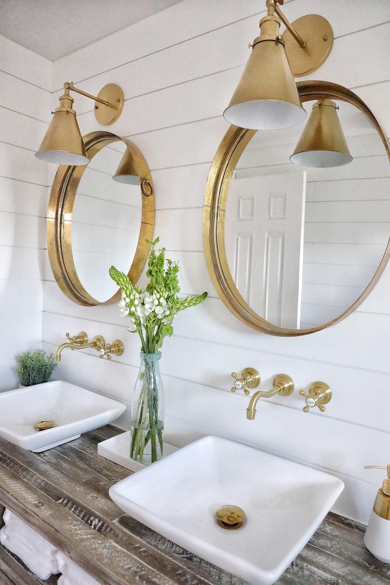 For Blog Only - Debi Traub - Shiplap Bathroom with Gold Fixtures